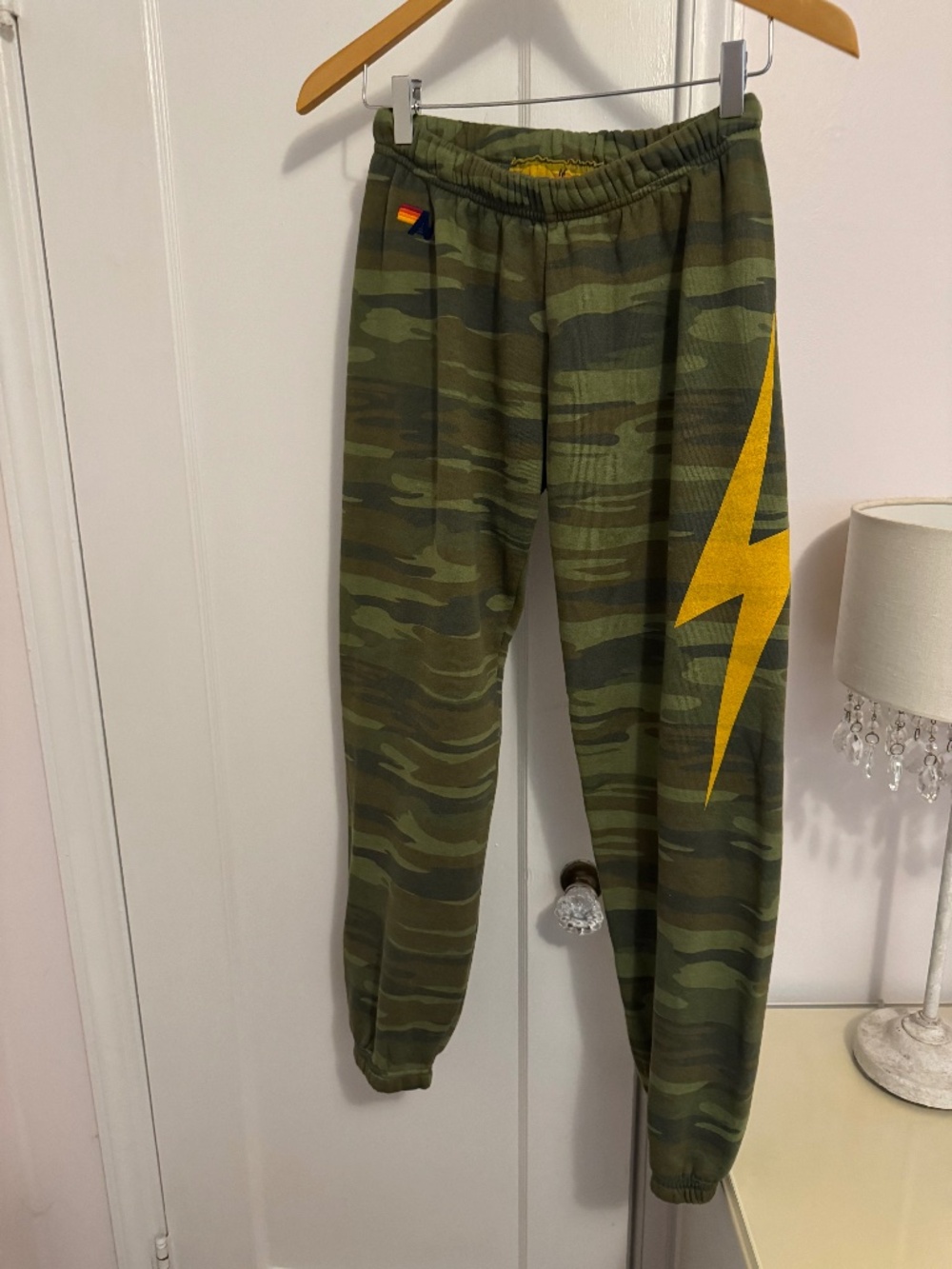 Aviator Nation Camo Bolt Sweatpants Size M